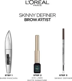 L’Oréal Paris Brow Artist Skinny Definer Wenkbrauwpotlood - 105 Brunette - Ultradun -Mode-Cosmetica Winkel 1065x1200 2