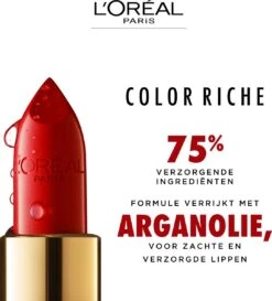 L’Oréal Paris Make-Up Designer Color Riche Satin Lipstick - 231 Sepia Silk - Nude - Verzorgende Lippenstift Met Arganolie Voor Een Comfortabel Gevoel - 4,54 Gr -Mode-Cosmetica Winkel 1085x1200