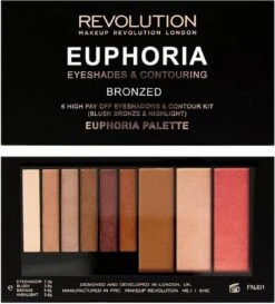 Makeup Revolution Euphoria Palette - Bronzed Euphoria 11 Makeup Revolution Euphoria Palette - Bronzed Euphoria -Mode-Cosmetica Winkel 1086x1200