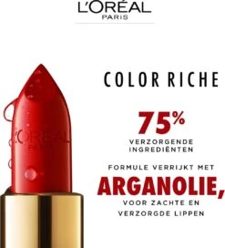 L'Oréal Lippenstift Color Riche Satin 145 L'Adresse Oranje -Mode-Cosmetica Winkel 1088x1200