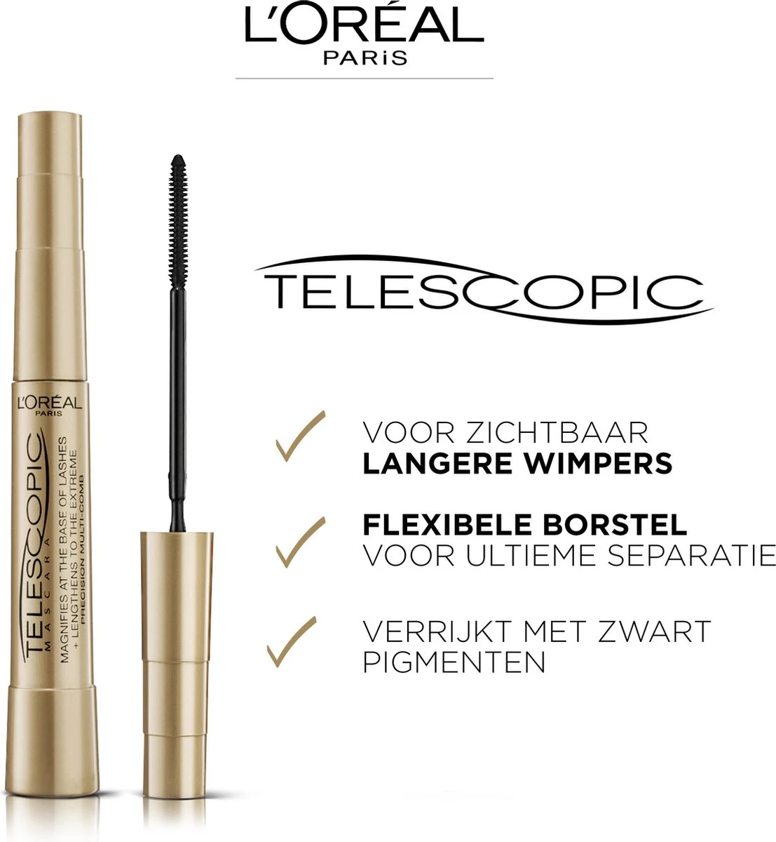 L’Oréal Paris Telescopic Mascara - Zwart 4 L’Oréal Paris Telescopic Mascara - Zwart - Afbeelding 2