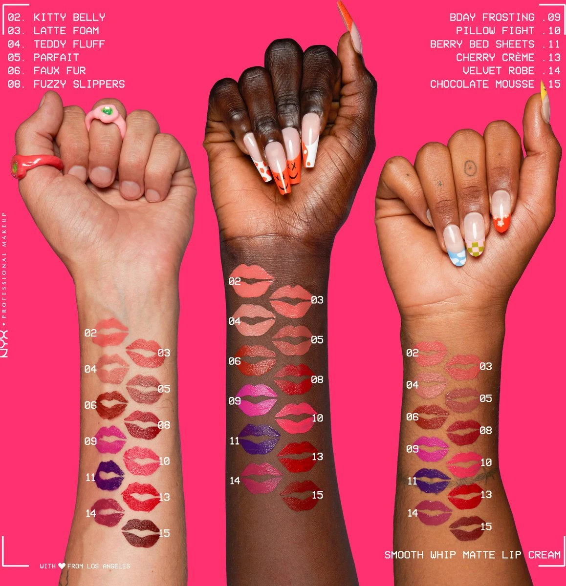 NYX Professional Makeup Lippenstift Smooth Whip Matte - 16 Feelings - 4 Ml 8 NYX Professional Makeup Lippenstift Smooth Whip Matte - 16 Feelings - 4 Ml - Afbeelding 6