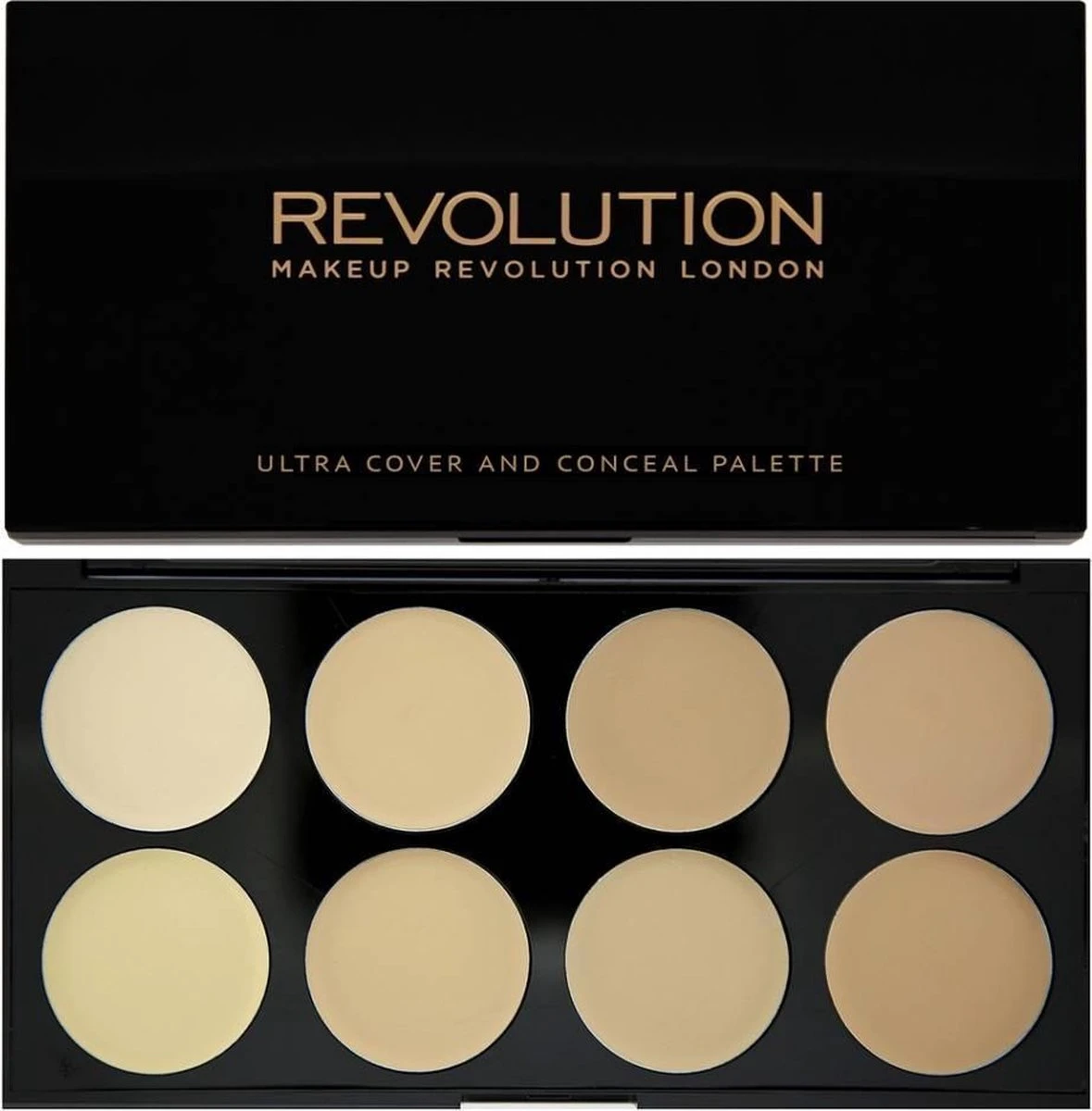 Makeup Revolution Cover & Conceal Cream Palette - Light 6 Makeup Revolution Cover & Conceal Cream Palette - Light - Afbeelding 4
