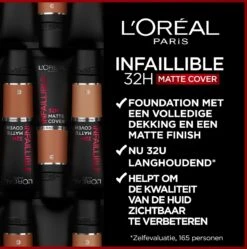 L’Oréal Paris Infaillible 32H Matte Cover Foundation - 320 - Foundation Met Een Volledige Dekking En Een Matte Finish - 30 Ml -Mode-Cosmetica Winkel 1188x1200 3