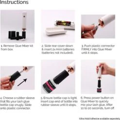 Lashes & More - GLUE SHAKER - Lijmschudder - Inkt Mixen - GLUE MIXER - Voor Het Goed Mengen Van Wimperlijm Nagellak Pigment Of Tattoo Inkt - Met Ventilator -Mode-Cosmetica Winkel 1198x1200 26