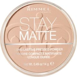 Rimmel London Stay Matte Pressed Powder - 005 Silky Beige -Mode-Cosmetica Winkel 1198x1200 3