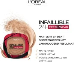 L'Oréal Paris Infaillible 24H Fresh Wear Foundation In A Powder - 300 Amber - Foundation En Poeder In één - 8gr -Mode-Cosmetica Winkel 1200x1020