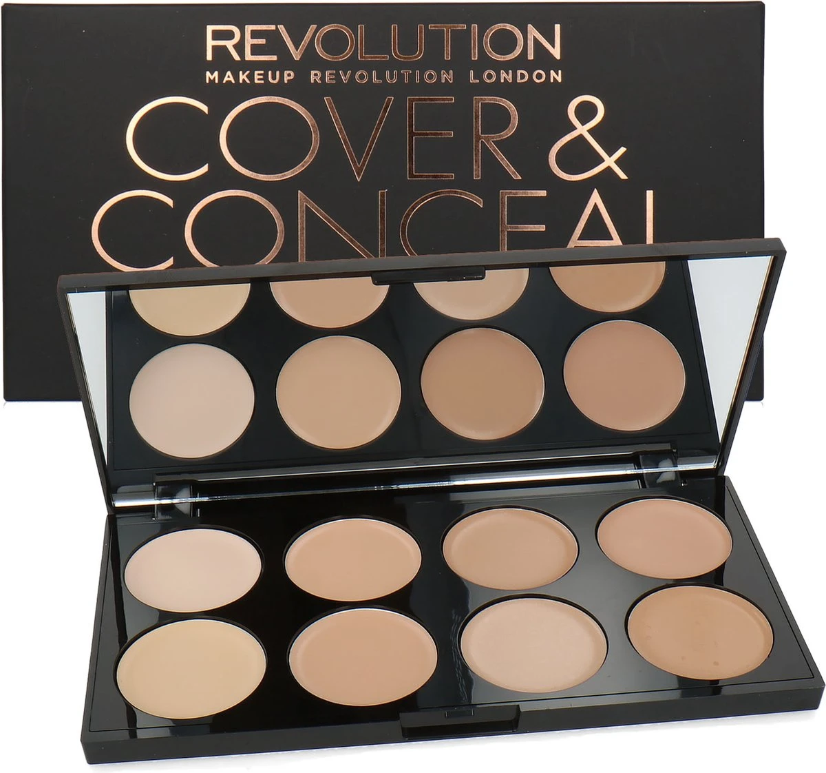 Makeup Revolution Cover & Conceal Cream Palette - Light 3 Makeup Revolution Cover & Conceal Cream Palette - Light