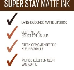 Maybelline SuperStay Matte Ink Lipstick - 260 Hazelnut Hypnotizer - Nude Lippenstift - 5 Ml -Mode-Cosmetica Winkel 1200x1135 4