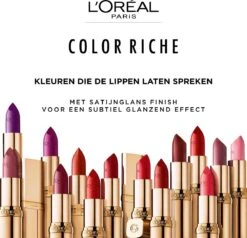 L'Oréal Lippenstift Color Riche Satin 145 L'Adresse Oranje -Mode-Cosmetica Winkel 1200x1158 18