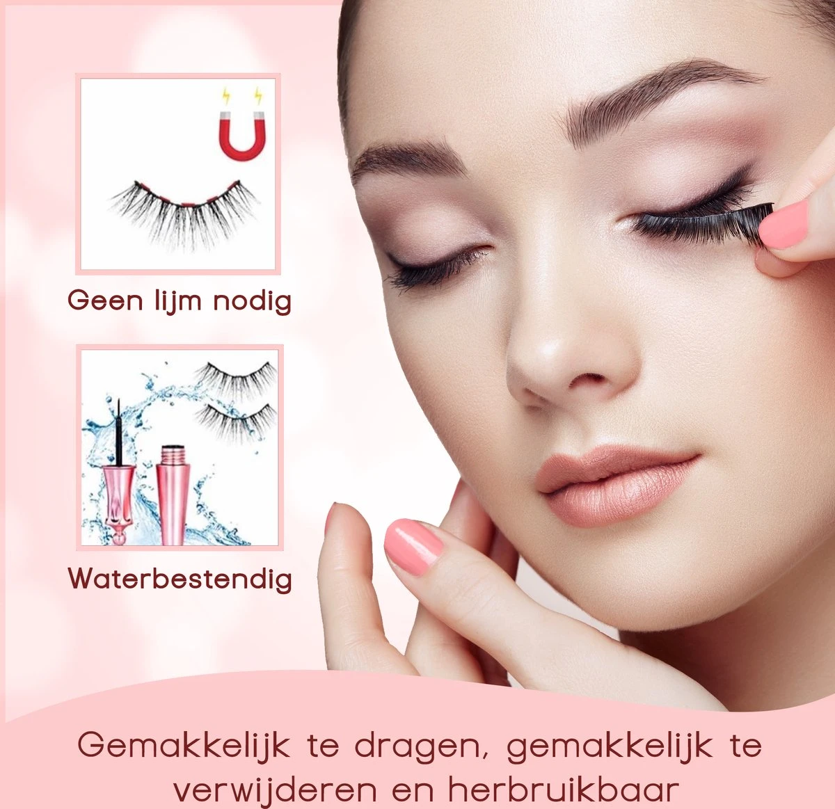Merkloos La Liva Magnetische Wimpers - Inclusief Eyeliner En Wimper Pincet - 5 Magneetjes - Wimperextentions - Wimperlifting Set - Lash Lift 9 Merkloos La Liva Magnetische Wimpers - Inclusief Eyeliner En Wimper Pincet - 5 Magneetjes - Wimperextentions - Wimperlifting Set - Lash Lift - Afbeelding 7