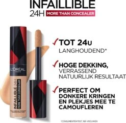 L'Oréal Paris - Infaillible More Than Concealer - 328.5 Crème Brûlée -Langhoudende Concealer Met Een Hoge Dekking - 11ml -Mode-Cosmetica Winkel 1200x1164