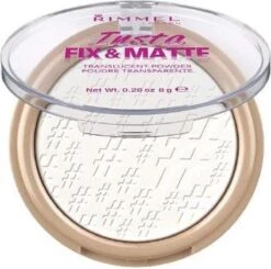 Rimmel London Insta Fix & Matte Make-uppoeder - 01 Clear -Mode-Cosmetica Winkel 1200x1189