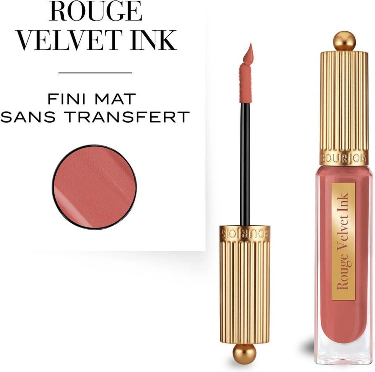 Bourjois Rouge Velvet Ink Lippenstift - 06 Rose En Merveilles 6 Bourjois Rouge Velvet Ink Lippenstift - 06 Rose En Merveilles - Afbeelding 4