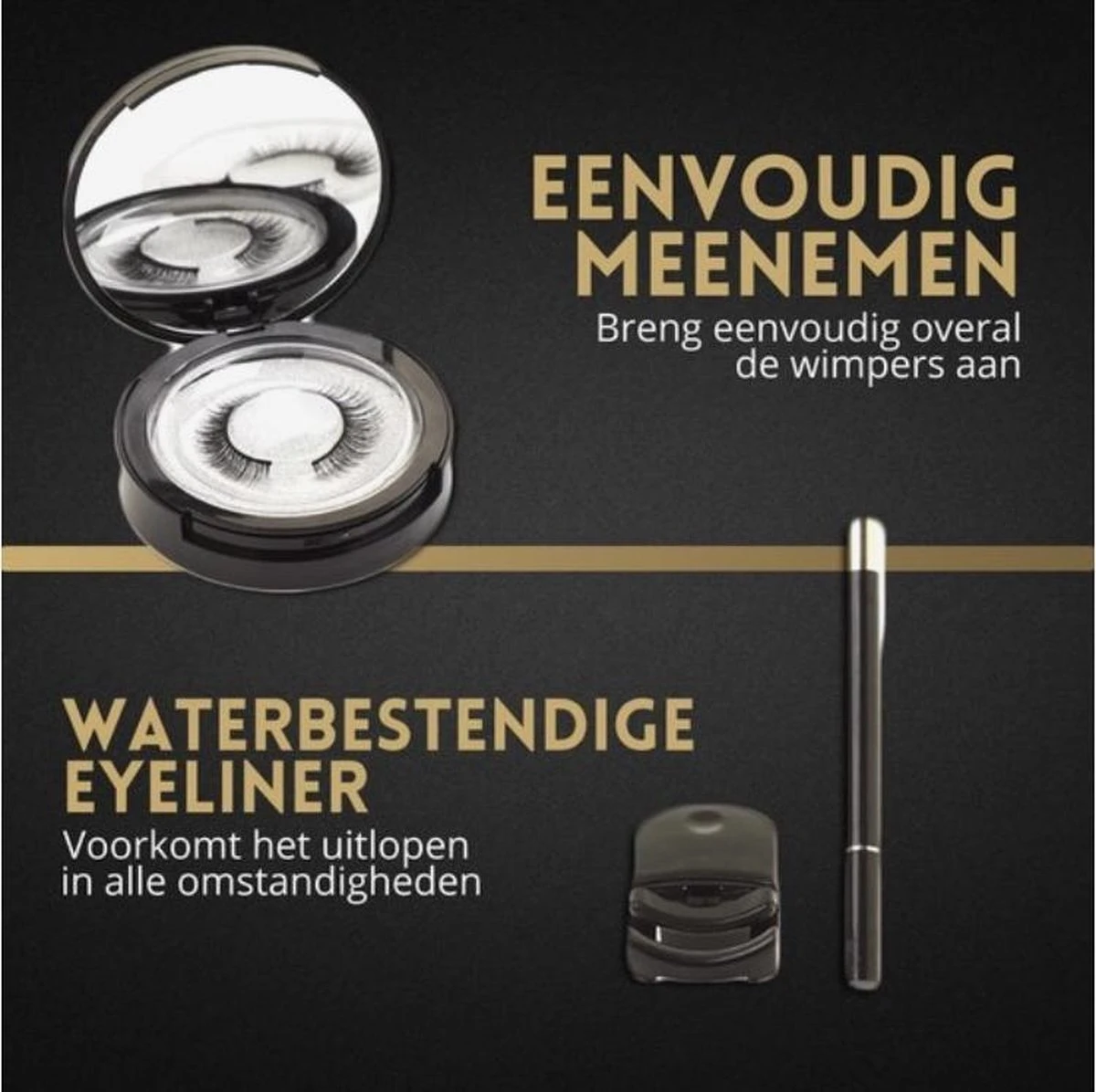 Magnetische Wimpers - 3 Paar - Luxe Set Inc. Eyeliner, Mascara, Kruller 10 Magnetische Wimpers - 3 Paar - Luxe Set Inc. Eyeliner, Mascara, Kruller - Afbeelding 8