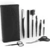 Wenkbrauw Trimmer Set - 8-delig – Met Epileer Pincet, 2x Wenkbrauw Schaartje, 2x Wenkbrauwmesje, Wenkbrauw Borstel, Wenkbrauwpotlood, Spoolie – In Stevige Etui - Zwart -Mode-Cosmetica Winkel 1200x1200 1041