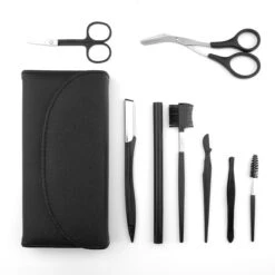 Wenkbrauw Trimmer Set - 8-delig – Met Epileer Pincet, 2x Wenkbrauw Schaartje, 2x Wenkbrauwmesje, Wenkbrauw Borstel, Wenkbrauwpotlood, Spoolie – In Stevige Etui - Zwart 24 Wenkbrauw Trimmer Set - 8-delig – Met Epileer Pincet, 2x Wenkbrauw Schaartje, 2x Wenkbrauwmesje, Wenkbrauw Borstel, Wenkbrauwpotlood, Spoolie – In Stevige Etui - Zwart -Mode-Cosmetica Winkel 1200x1200 1051