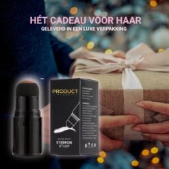 ProductPlanet Premium Wenkbrauw Stempel Set 2022 - Wenkbrauw Sjabloon - Wenkbrauwstempel - Brow Stamp - 10 Sjablonen - Borsteltje - Mesje - Herbruikbaar - Waterdicht - Cadeau Voor Haar - Donker Bruin -Mode-Cosmetica Winkel 1200x1200 852