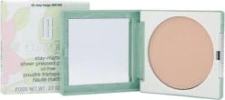 Clinique Stay-Matte Sheer Pressed Powder - 03 Stay Beige - 7,6 G -Mode-Cosmetica Winkel 1200x533