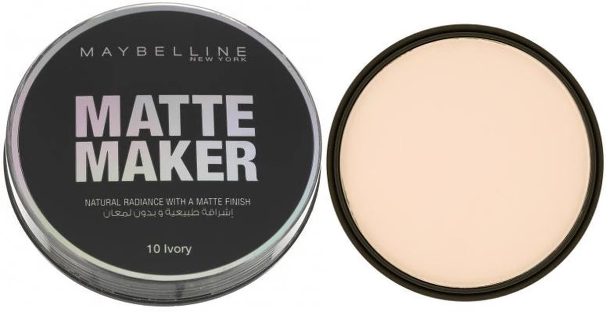 Maybelline Matte Maker Mattifying Powder - 10 Classic Ivory 4 Maybelline Matte Maker Mattifying Powder - 10 Classic Ivory - Afbeelding 2