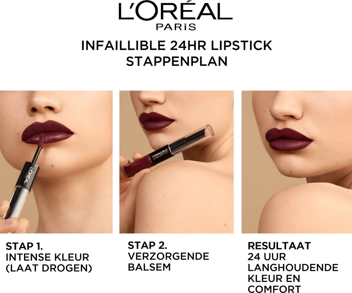 L’Oréal Paris Infallible Lippenstift - 312 Incessant Russet 7 L’Oréal Paris Infallible Lippenstift - 312 Incessant Russet - Afbeelding 5