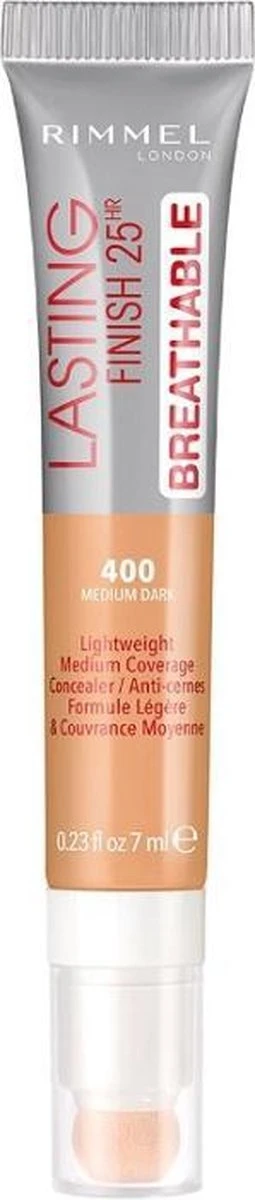 Rimmel London Rimmel Lasting Finish Breathable - 400 Natural Beige - Concealer 7 Rimmel London Rimmel Lasting Finish Breathable - 400 Natural Beige - Concealer - Afbeelding 5