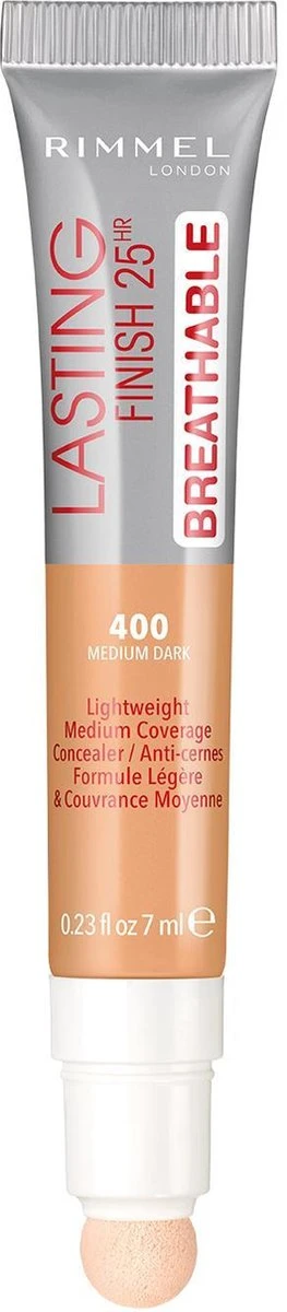 Rimmel London Rimmel Lasting Finish Breathable - 400 Natural Beige - Concealer 5 Rimmel London Rimmel Lasting Finish Breathable - 400 Natural Beige - Concealer - Afbeelding 3