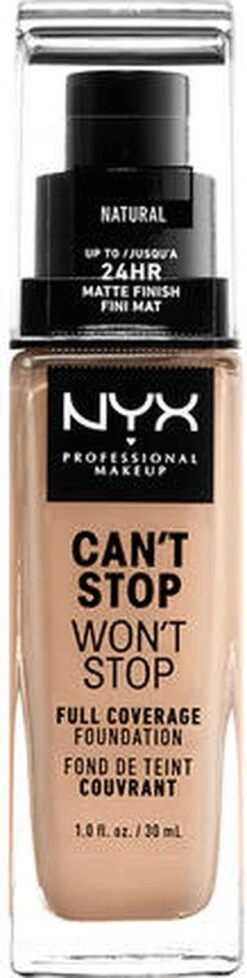 NYX Professional Makeup - Can't Stop Won't Stop Foundation - Natural -Mode-Cosmetica Winkel 303x1200