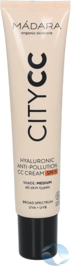 MÁDARA Anti-Pollution CC Cream SPF15 Medium Beige 40ml - Hyaluronzuur -UVA/UVB 21 MÁDARA Anti-Pollution CC Cream SPF15 Medium Beige 40ml - Hyaluronzuur -UVA/UVB -Mode-Cosmetica Winkel 320x1200 4