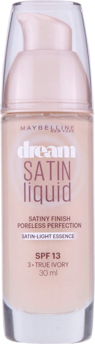 Maybelline Dream Satin Liquid Foundation - 03 True Ivory 15 Maybelline Dream Satin Liquid Foundation - 03 True Ivory - Afbeelding 13