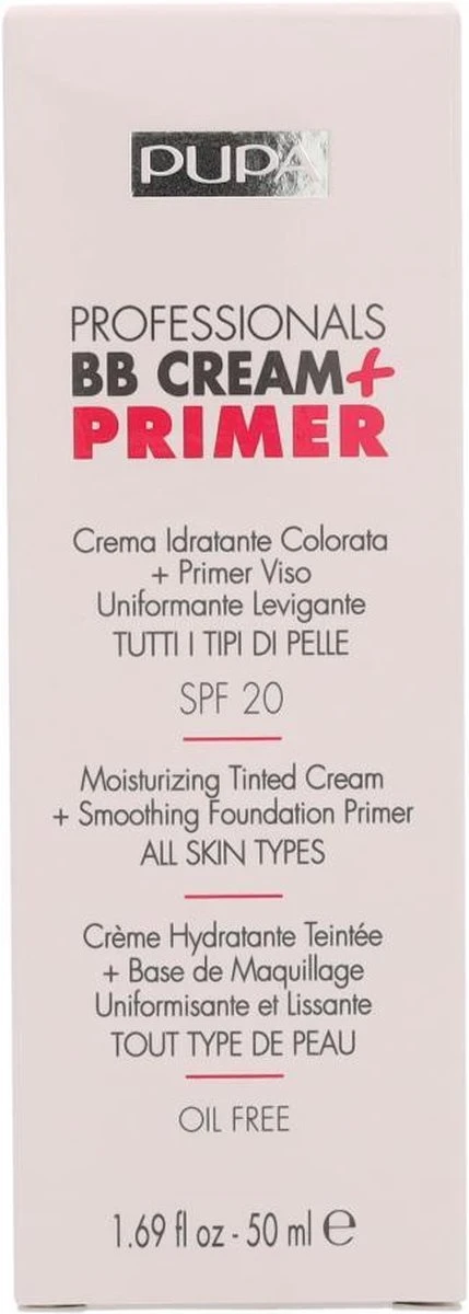 Pupa Milano Professionals BB Cream + Primer - Nude 001 19 Pupa Milano Professionals BB Cream + Primer - Nude 001 - Afbeelding 17