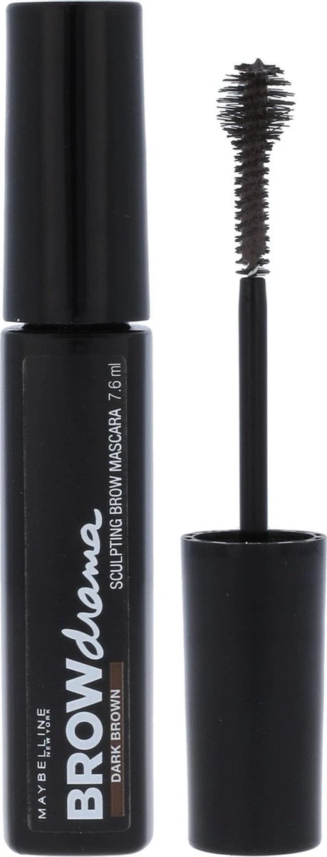 Maybelline Brow Drama Sculpting Wenkbrauw Mascara - Dark Brown 8 Maybelline Brow Drama Sculpting Wenkbrauw Mascara - Dark Brown - Afbeelding 6