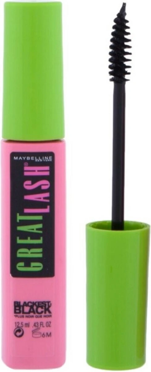 Maybelline New York - Great Lash - 01 Blackest Black - Zwart - Volume Mascara - 12,5 Ml 3 Maybelline New York - Great Lash - 01 Blackest Black - Zwart - Volume Mascara - 12,5 Ml
