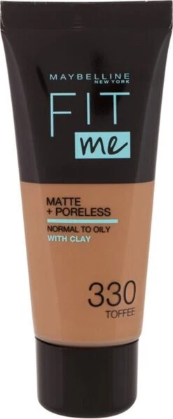 Maybelline Fit Me Matte & Poreless Foundation - 330 Toffee -Mode-Cosmetica Winkel 496x1200