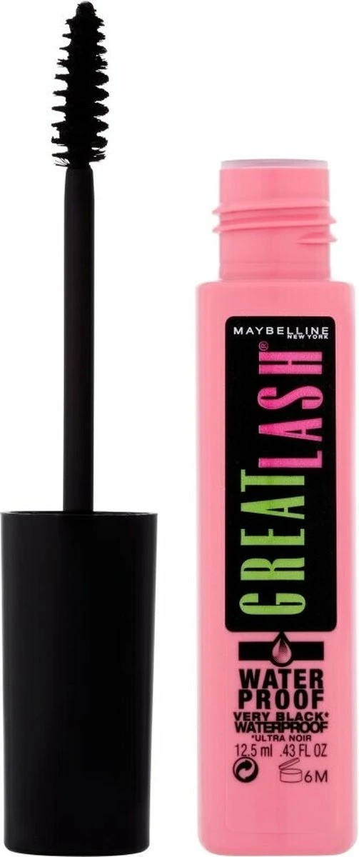 Maybelline Great Lash Waterproof Mascara - Zwart 4 Maybelline Great Lash Waterproof Mascara - Zwart - Afbeelding 2