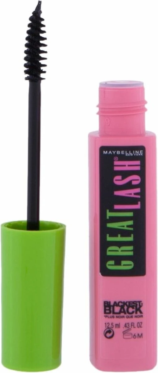 Maybelline New York - Great Lash - 01 Blackest Black - Zwart - Volume Mascara - 12,5 Ml 4 Maybelline New York - Great Lash - 01 Blackest Black - Zwart - Volume Mascara - 12,5 Ml - Afbeelding 2