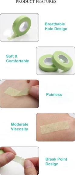 Lashes & More - Wimpertape - Wit - Wimperextensions - Wimper Tape - Beautytape - Medische Tape - Wimper Tool - Hyperallergeen - Huidvriendelijk – Tape – Non Wooven Tape -Mode-Cosmetica Winkel 517x1200 2