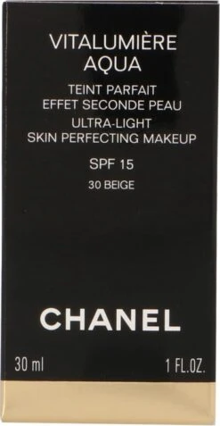 Chanel Vitalumiere Aqua Foundation - 30 Beige - SPF15 - 30 Ml 17 Chanel Vitalumiere Aqua Foundation - 30 Beige - SPF15 - 30 Ml -Mode-Cosmetica Winkel 622x1200