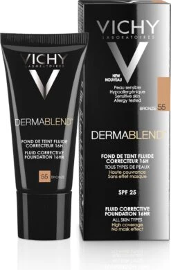 Vichy Dermablend Foundation - Bronze 55 - 30ML - Hoge Dekking -Mode-Cosmetica Winkel 760x1200