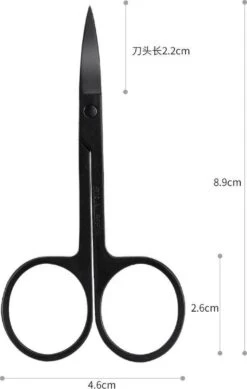 Medies - Professionele Schaar Voor Wenkbrauwen | Wenkbrauw Schaartje | Wenkbrauwschaar | Wenkbrauw Schaar | Gebogen Schaar| Schaar Voor Baard | Wenkbrauw Trimmer | Baardschaar - RVS - Zwart -Mode-Cosmetica Winkel 762x1200 5