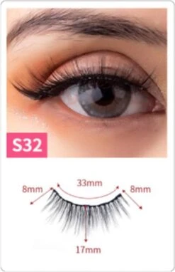 DW4Trading Magnetische Wimpers Met Eyeliner Set - Herbruikbaar - 5 Paar - Zwart -Mode-Cosmetica Winkel 776x1200