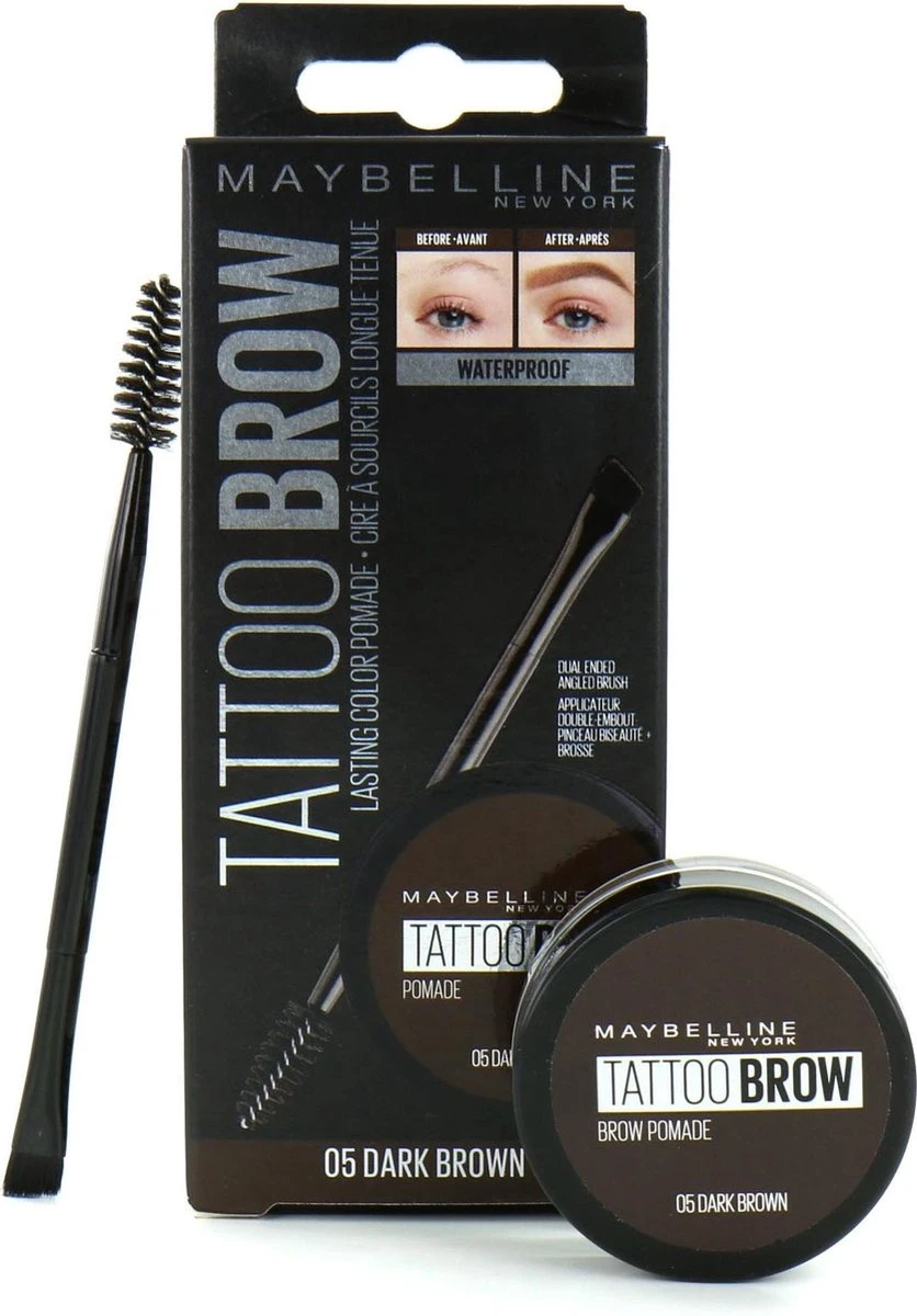 Maybelline Tattoo Brow Lasting Color Pomade - 05 Dark Brown 3 Maybelline Tattoo Brow Lasting Color Pomade - 05 Dark Brown