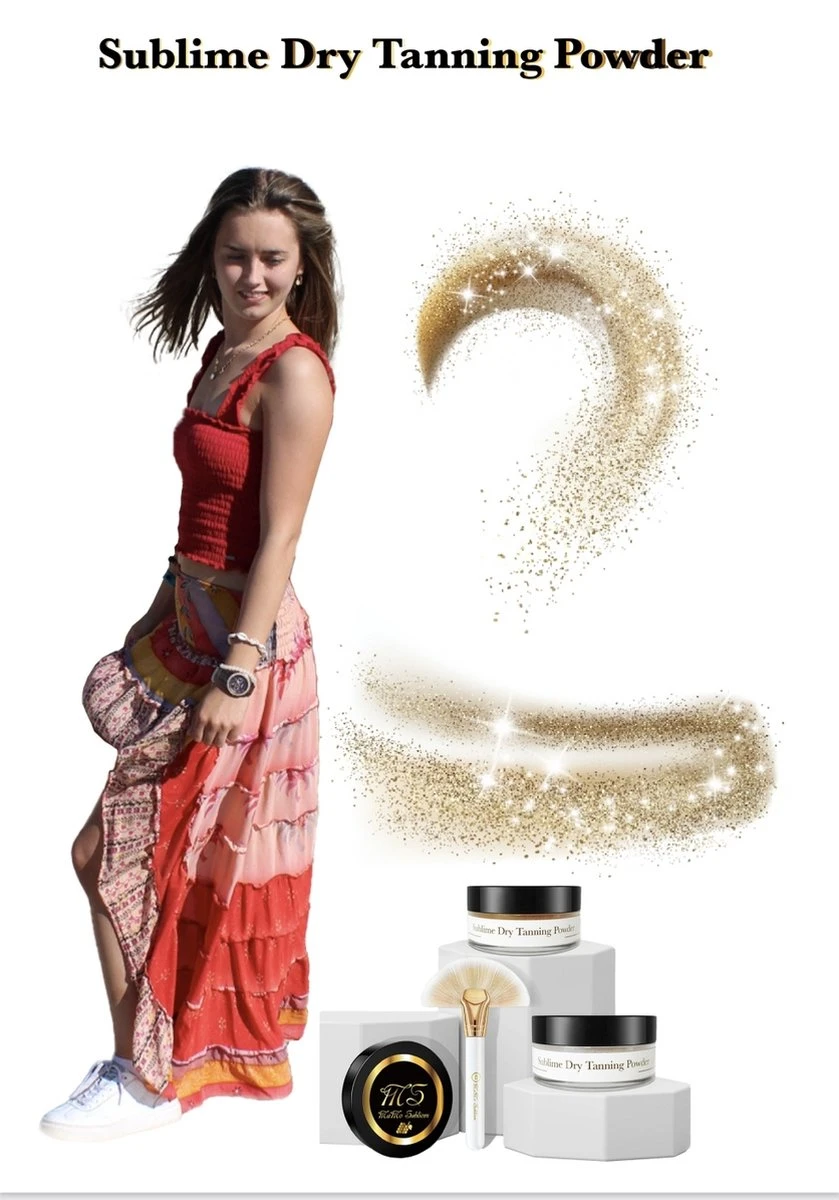 MaMo Subliem - Sublime Dry Tanning Powder - Medium - Baking Powder - Finishing Powder - Met Optie Shimmer - Tanning - Poeder - Spraytan - Glow - Grapes - Visagisten - Finishing Powder - Selftanning Powder - Na Zonnebrand Creme - Foundation - Make-up 7 MaMo Subliem - Sublime Dry Tanning Powder - Medium - Baking Powder - Finishing Powder - Met Optie Shimmer - Tanning - Poeder - Spraytan - Glow - Grapes - Visagisten - Finishing Powder - Selftanning Powder - Na Zonnebrand Creme - Foundation - Make-up - Afbeelding 5