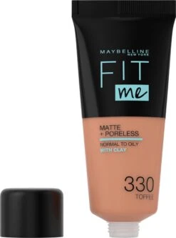 Maybelline Fit Me Matte & Poreless Foundation - 330 Toffee -Mode-Cosmetica Winkel 891x1200 1
