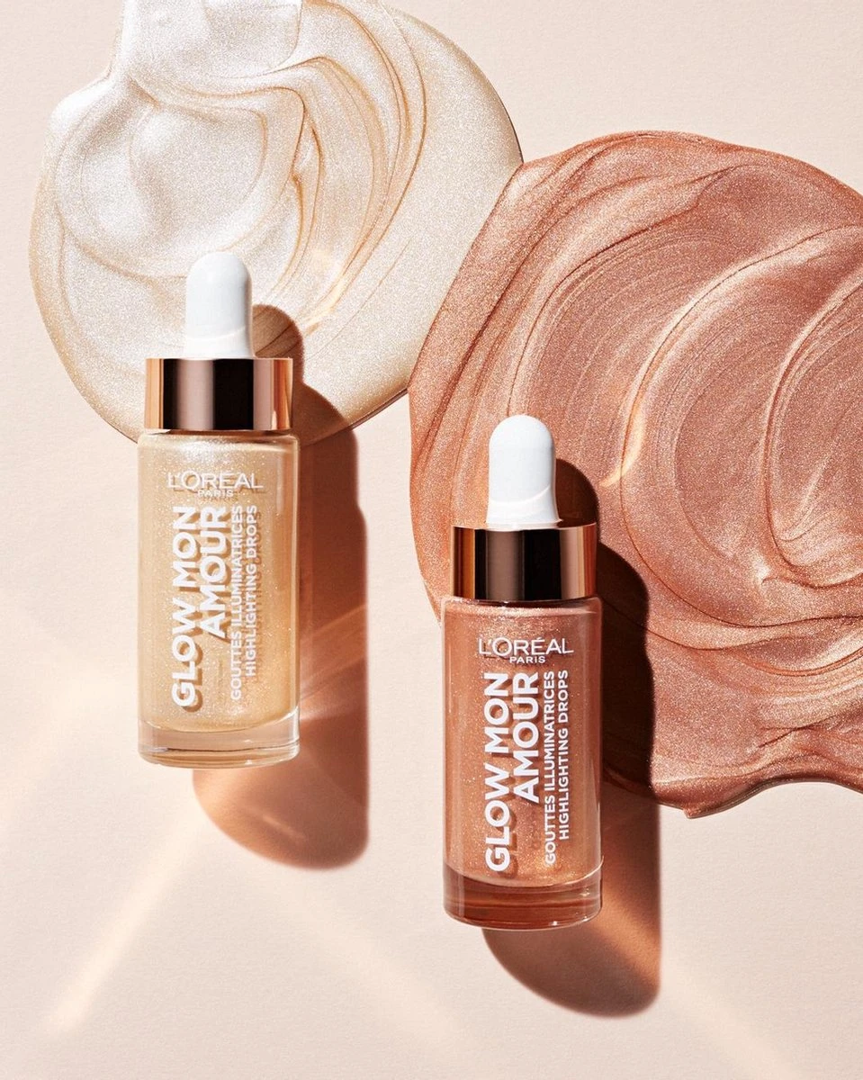 L'Oréal Paris Glow Mon Amour Highlighter Drops - 02 Loving Peach 11 L'Oréal Paris Glow Mon Amour Highlighter Drops - 02 Loving Peach - Afbeelding 9
