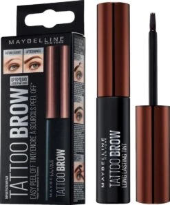 Maybelline Tattoo Brow Peel-Off Wenkbrauwgel - 3 Dark Brown - Bruin 24 Maybelline Tattoo Brow Peel-Off Wenkbrauwgel - 3 Dark Brown - Bruin -Mode-Cosmetica Winkel 993x1200